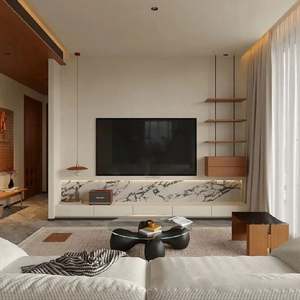 Meubles de maison en bois de style médiéval moderne, armoire TV personnalisable, armoire, table à manger pour toute la maison - Product Image 2