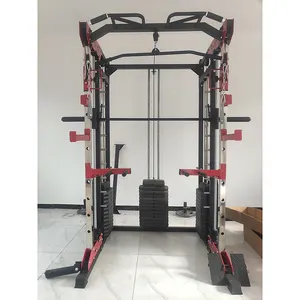 Yeni karşı ağırlık kapalı fitness smith makinesi çok fonksiyonlu ayarlanabilir Squat çerçevesi