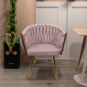 Chaises de Salle à Manger Modernes à Pieds en Bois <span class=keywords><strong>Beige</strong></span>, Livraison en 7 Jours, Faible MOQ, Idéales pour Café, Tressées - Product Image 3