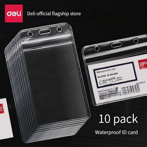 Porte-carte d'identité de haute qualité Deli PZ12, coque de protection transparente en <span class=keywords><strong>plastique</strong></span> pour <span class=keywords><strong>badge</strong></span> de travail - Product Image 4