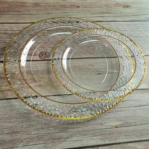 <span class=keywords><strong>Vaisselle</strong></span> <span class=keywords><strong>jetable</strong></span> en plastique de luxe en gros, noir et or, pour mariage, fête, camping, dîners, barbecues de Noël, kits - Product Image 3