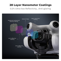 Kit de filtres pour objectif K&F Concept pour DJI Mini 4 Pro, 4 pack CPL & UV & ND, filtre en verre optique multicouche, accessoires pour caméra de drone