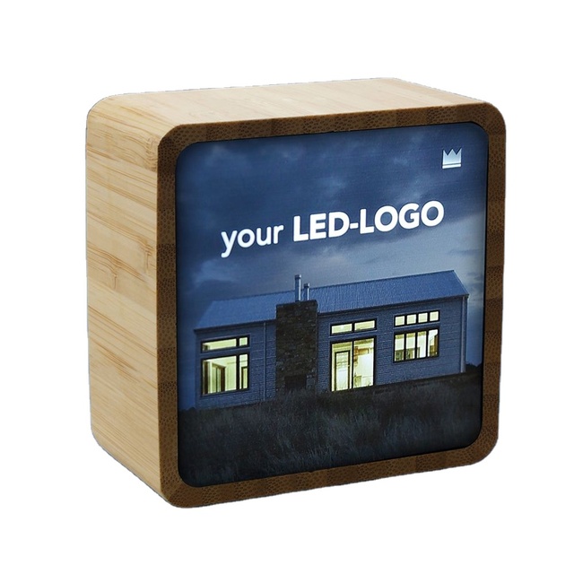 Brand New Colorful LED Light Speaker Fabric 5W Wooden Music Player Bamboo Wireless Portable Bluetooths Speaker