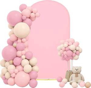 Penutup lengkungan pernikahan spandeks elastis dalam stok Lavender sisi ganda bulat atas latar belakang untuk Pancuran bayi dekorasi dinding pesta ulang tahun - Product Image 1