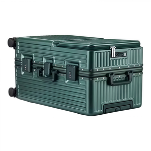 Unisex đa chức năng công suất lớn 30-inch du lịch trường hợp cứng Shell ABS + PC khung nhôm Spinner bánh xe phía trước mở vali - Product Image 3