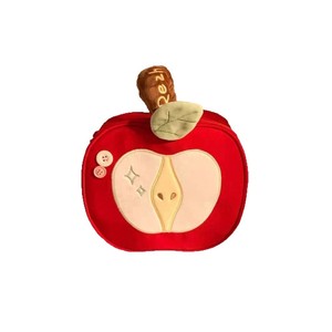 Sac de rangement portable pour <span class=keywords><strong>appareil</strong></span> <span class=keywords><strong>photo</strong></span> et cosmétiques, durable, avec fermeture éclair, en forme de demi-pomme - Product Image 4