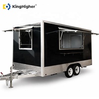 Remorque alimentaire mobile personnalisée entièrement équipée, camion de cuisine commercial carré, cuisine mobile pour BBQ de rue, café, boulangerie