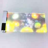 Pantalla LED transparente flexible a todo color Pantalla LED transparente de película de cristal P8 Pantalla led interior Pantalla LED transparente