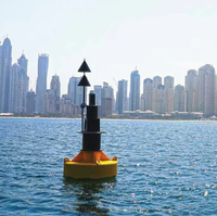 Bouée de signalisation solaire en LLDPE, pare-battage de bateau, réflecteur radar marin, bouée de navigation, dispositif d'avertissement à charnière, résistant aux UV