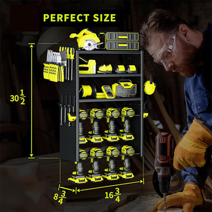 새로운 뜨거운 판매 제품 전동 공구 보관 주최자 스토리지 랙 드릴 홀더 스탠드 차고 조직 아이디어 - Product Image 2