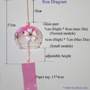 Carillons à vent en verre japonais faits à la main, thème oiseaux et insectes, décoration d'intérieur, anniversaire, mariage, Saint-Valentin, fête des mères, fête des pères - Product Image 3