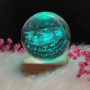 <strong>Light</strong> <strong>up</strong> Ball Crystal Crafts Square Wood Led <strong>Light</strong> Base Wooden Night <strong>Light</strong> <strong>Ornaments</strong> Home Decor Gifts - Product Image 3
