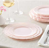 Assiettes en plastique jetables de 10 pouces pour les fêtes de mariage et d'anniversaire
