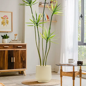Fleid Contemporary Floor Vase Lightweight Durable Polyethylene Eco-Friendly Reusable Fade Resistant Unbreakable Wide Mouth - Product Image 3