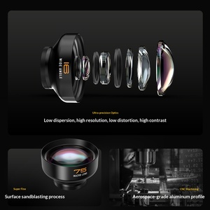 عدسة تصوير احترافية خارجية للهواتف المحمولة من فوتوغير، عدسة ماكرو وواسعة الزاوية وعين السمكة للصور الشخصية، تكبير 1.55x، تركيب T جديد، صنع في الصين - Product Image 4
