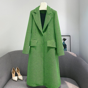 Élégant <span class=keywords><strong>Pied</strong></span>-<span class=keywords><strong>De</strong></span>-<span class=keywords><strong>Poule</strong></span> Manteau En Cachemire <span class=keywords><strong>De</strong></span> Luxe Longue Laine <span class=keywords><strong>Trench</strong></span> Femmes Manteau Avec Fourrure <span class=keywords><strong>De</strong></span> Renard Argenté Collier - Product Image 4
