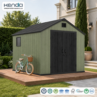 Abri de jardin Kenda APEX 8x10, serre de jardin, porte verrouillable robuste pour outils de jardin, utilisation extérieure, équipement de jardin
