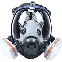 Futureshield 6800 Respirator Setengah Wajah 2-Lapisan yang Dapat Digunakan Kembali, Masker Gas Pengaman Anti-Kimia dengan Katup Ekshalasi, Bahan Silikon