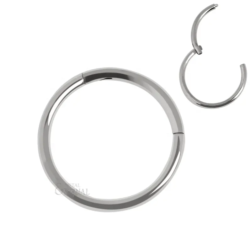 В наличии! Вечный Металл 20 г (0,8 мм) 18 г 16 г 14 г 12 г 10 г ASTM F 136 титановое кольцо для носа Clicker рассеянное кольцо ювелирные изделия для тела