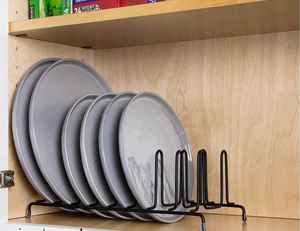 Estante de placa de Metal de tamaño personalizado negro cromado, armario de pie, almacenamiento de cocina, organizador de platos, escurridor - Product Image 4