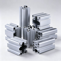 Profilé d'extrusion en aluminium industriel creux multi-creux, léger et rigide, pour ligne de production de convoyeurs