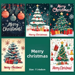 Tarjeta de Felicitación Navideña en <span class=keywords><strong>Inglés</strong></span> SYC, Tarjeta de Regalo con Bendición Navideña, Decoración Floral para Pared, Cartulina - Product Image 1