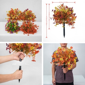 Elegante <span class=keywords><strong>torre</strong></span> floral en capas con rosas y base de estaca resistente para bordes de jardín, patios, pasillos, bodas y exteriores. - Product Image 5