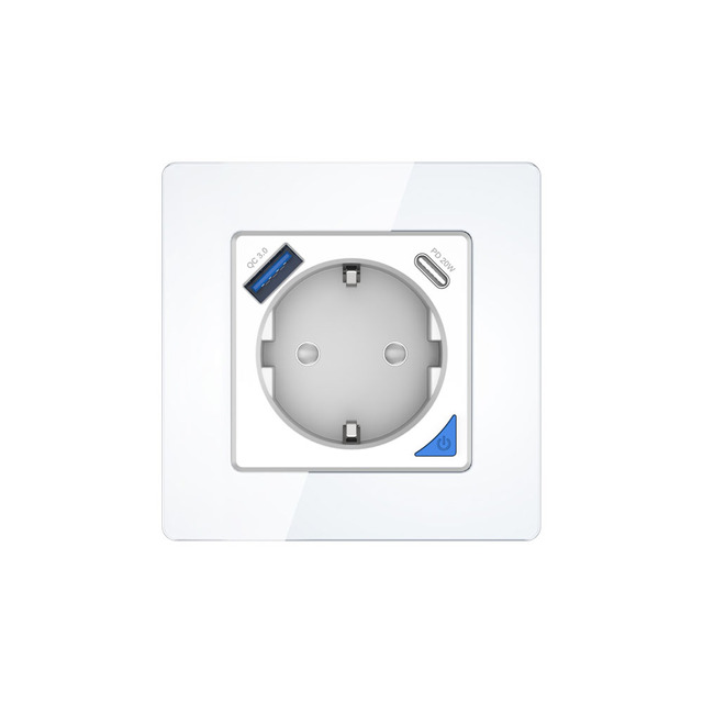 Tuya Wifi Smart EU Wall Socket Work with Alexa and google Home with Usb Usb-a Usb-c Fast Charge