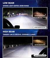 60W 3.0 6000K Bi LED Projektor blaue Linse Logo Auto Beleuchtungs system Auto Nachrüstsatz