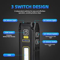 Mini porte-clés à double lumière Chargement Type-C Mini lampe de poche puissante et portable avec aimant