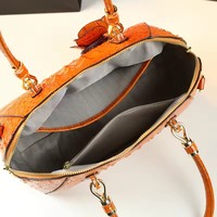 Véritable motif crocodile Sac à main pour femmes Fashion Tassel Shoulder Messenger Bag Zipper Portable Pillow Brand Authentic Leather