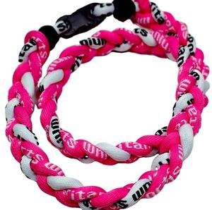 שרשרת ספורט לילדים בסיטונאות, בצבע לבן וורוד, שרשרת חבל ליום נישואין, 3 חבלים - Product Image 1