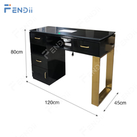 Table de manucure avec armoire de rangement et prise électrique
