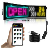 Écran LED dynamique animé pour véhicule, panneau d'affichage LED flexible, yeux clignotants pour voiture, lumières LED yeux de démon pour camion