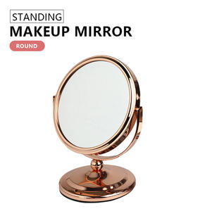 Vecchio stile dorato specchio per il trucco da tavolo scrivania cosmetico fard specchio per il trucco compatto - Product Image 2