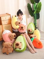 Bonne vente Design moderne Capybara doux poupée sac à dos eau cochon d'inde en peluche mignon gros Capybara en peluche