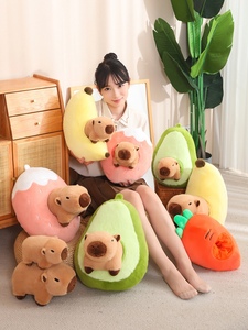 Buena venta diseño moderno Capybara muñeca suave mochila agua conejillo de indias juguete de peluche lindo gordo Capybara juguete de peluche - Product Image 6