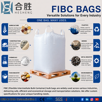 Sac Big Bag FIBC en PP Réutilisable et Personnalisable de 1 à 2 Tonnes (1000kg, 1500kg, 2000kg) pour Sable, Gravier et Construction HeSheng