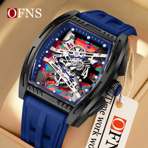 Montre à quartz pour homme, étanche, lumineuse, de forme tonneau, tendance, montre à quartz décontractée pour les affaires - Product Image 5