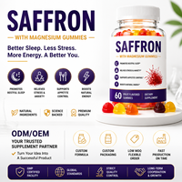 OEM/ODM Aangepaste Label Saffraan Magnesium Gummies Fruit Smaak Snoep Vitamine Zink Aangepaste Formule Verpakking Beschikbaar Volwassenen Hart