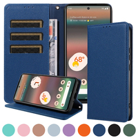 Étui portefeuille en cuir PU avec porte-cartes, dragonne et support pour Google Pixel 6A/5/5A/5 XL/4/4A/4 XL/3/3A/3 Lite/3 XL