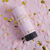 Canon à Confettis de Mariage, Lanceur Jetable 6 Pièces pour Fête, Saint-Valentin, Anniversaire, Baby Shower, Fêtes de Fin d'Année, Diwali, en Papier