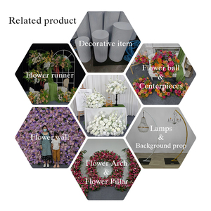 Guirlandes de perles florales en soie blanche minimalistes, parfaites pour la décoration de fond de mariage et de banquet - Product Image 5