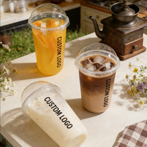 Vasos Desechables de Plástico para Ensalada de Frutas con Logotipo Impreso para Fiestas, Café, Varias Capacidades, Vasos de Plástico Transparente - Product Image 4