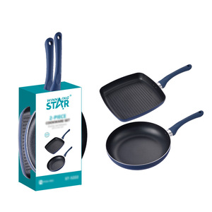 winningstar Cross-border Daily Cooking <b>Pan</b> Set with Bakelite <b>Handle</b>, High Temperature Resistant Non-stick Frying <b>Pan</b> (Two Pieces - Product Image 1