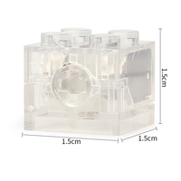 Accessoires pour briques MOC, lumière LED, bloc transparent lumineux 2x2 points, ensemble de blocs multicolores en plastique, jouet de construction pour enfants
