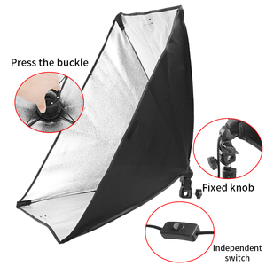Chuyên nghiệp 50*70cm mềm Hộp Nhiếp ảnh ảnh ảnh Video Studio chiếu sáng kit E27 ánh sáng mềm hộp Set - Product Image 3