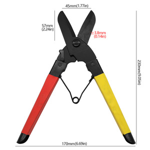 Cisailles puissantes multifonctions pour couper les câbles Filet de fer pour le cuir Outil à main industriel en acier à haute teneur en carbone - Product Image 5