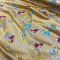 Nouveaux manteaux en tissu jacquard brodé à motif double poisson de style chinois, cheongsams, Hanfu, satin Song, 100% polyester