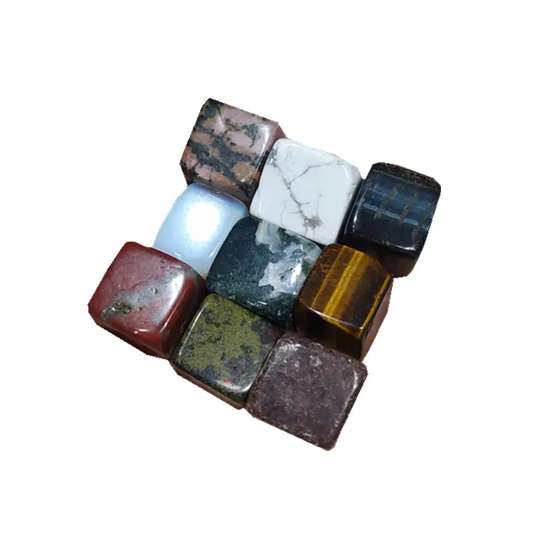 Wholesale Natural A variety of materials Crystals tumbles Cubes Polished Natural quartz Stone Cubes for Healing stone